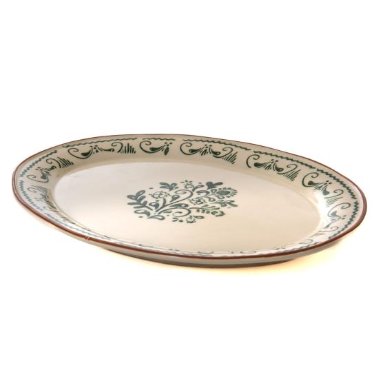 nepies zold mediterran tanyer szett vintage festett etkeszlet disztanyer motivumok.jpg